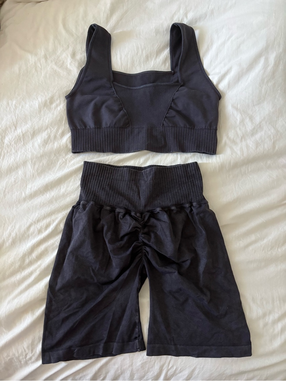 Free People good karma Black Athletic Shorts Set